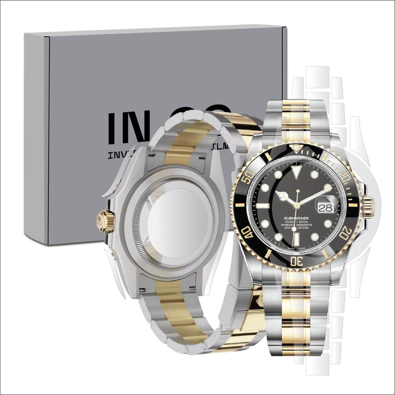 INCO Luxury Watch Protection Film for Rolex Submariner Date (41mm) - Anti-Scratch TPU Guard for Case & Oystersteel Bracelet - Invisible Self-Healing Finish (2-Pack) - Compatible with Ref. 126610