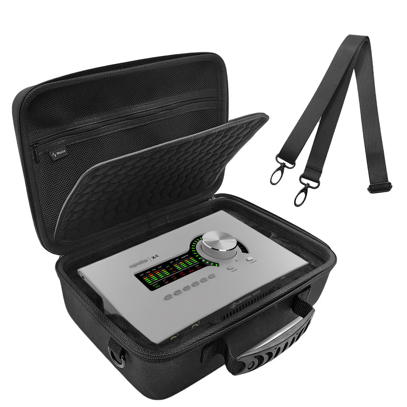 Audio Interface Case Compatible with Universal Audio Apollo x4 Gen 2 Essentials with Strap UA Apollo x4 Heritage Edition daily protection