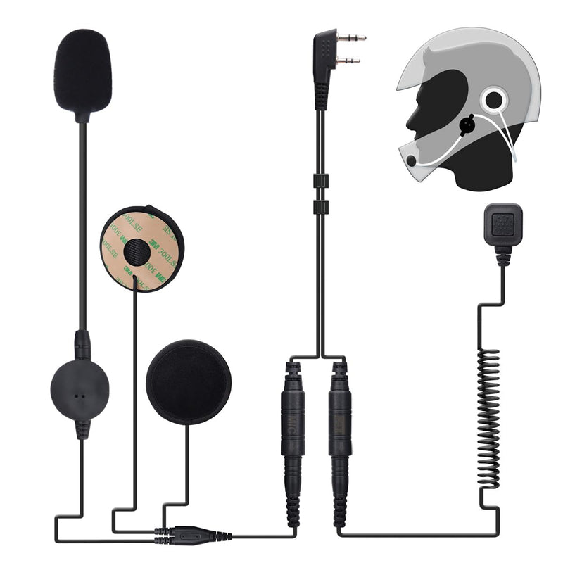 [AUSTRALIA] - BAOFENG Rugged Radio Helmet Headset with Mic Microphone 2 PIN PTT BF-F8HP Pro UV-5R Mini AR-5RM UV-21R UV32 DM32 Two Way Radio Walkie Talkies 