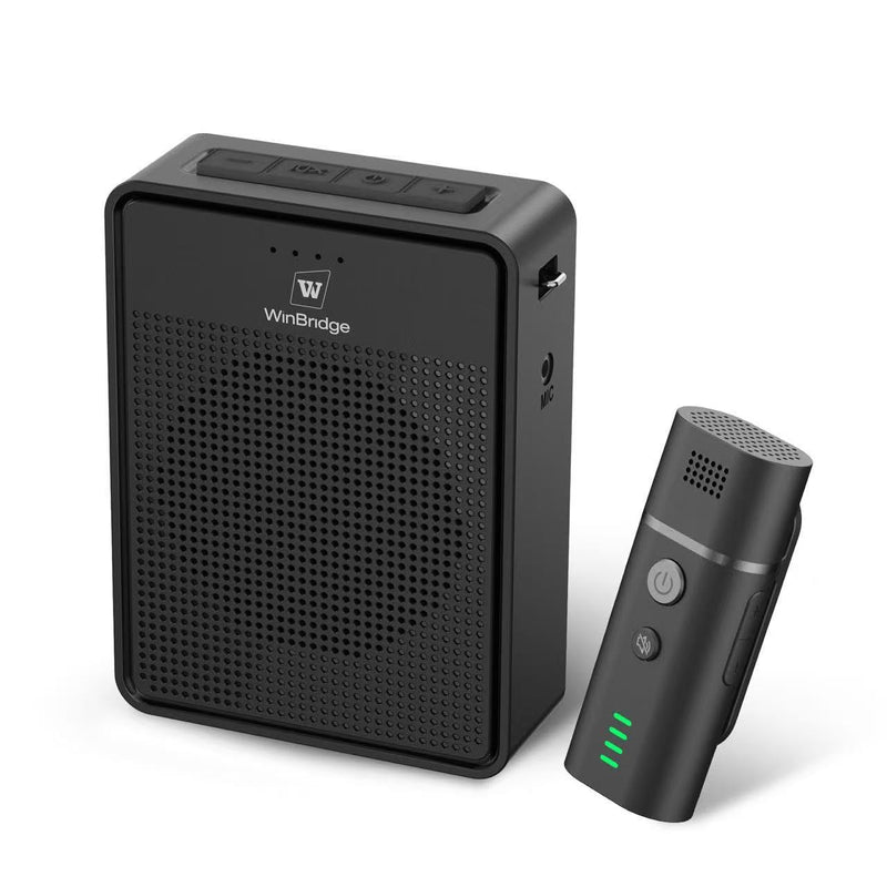 Wireless Voice Amplifier with Bluetooth Lavalier Microphone, Professional Noise Reduction Portable Microphone with Speaker, Mini Megaphone with Clip on/Lapel Mic for Teachers Classroom Tour Guide B006