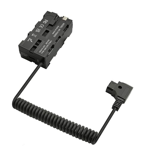 D-Tap to Dual Sided NP-F Dummy Battery Power Adapter Cable with USB-C Compatible with Atomos Ninja V, Shogun, SmallHD 702, Feelworld Monitor, Hollyland Mars, NP-F550/F570/F770/F970 Replacement, 39“