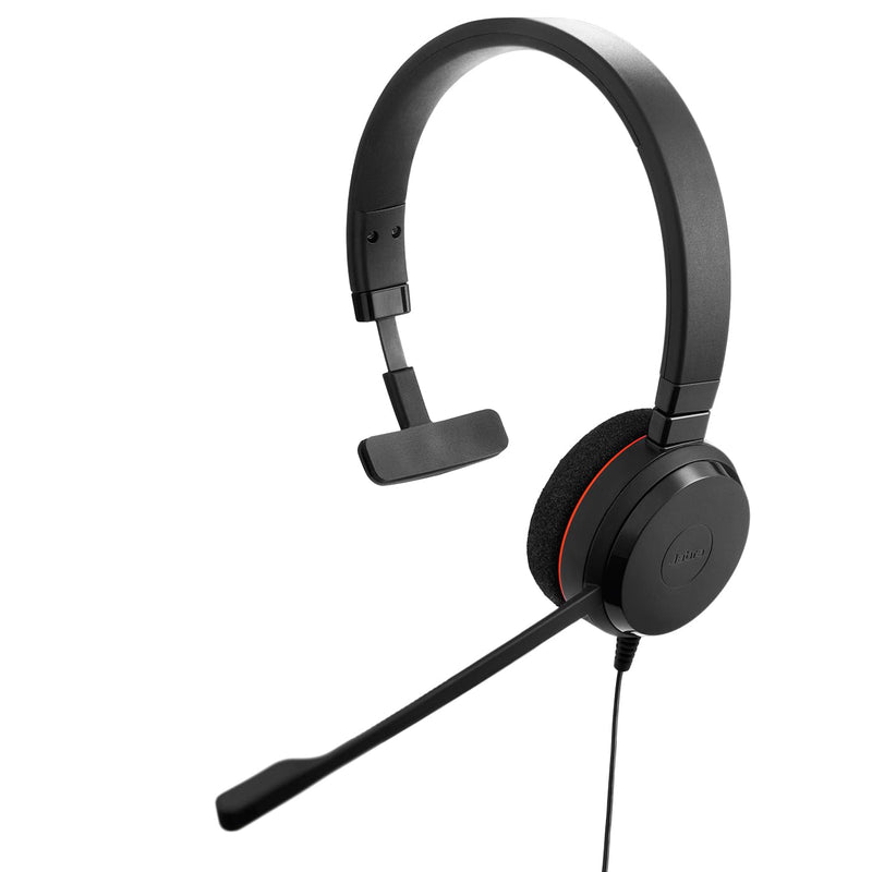 [AUSTRALIA] - Jabra Evolve 20 Wired Headset (2025 Edition) - Single-Ear Set for Office and Work from Home - Call Control - Certified for MS Teams - USB-C/A Connectivity - Black Mono Teams Certified 