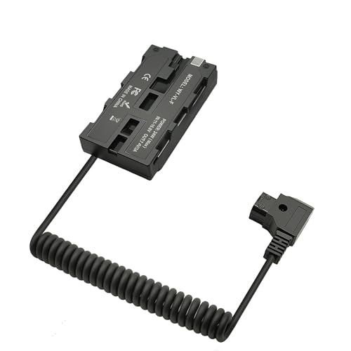D Tap to NP F550 Dummy Battery Fully decoded Power Cable Compatible with Sony NP F550/570/770/970, Atomos Ninja Shinobi Monitor, Blackmagic BMPCC 6K Pro, Z CAM, LED Video Lights, Wireless Transmitters