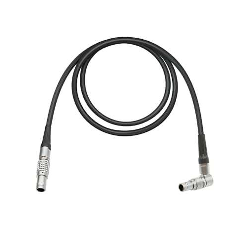 Rotatable Right Angle Lemo-Compatible 0B 2 Pin Male to 2Pin Male Power Cable Suitable for Teradek Bond, SmallHD Monitor, ARRI Alexa, RED DSMC2, Z CAM E2 F6/S6, Transvideo, Preston, 39“ Straight-Right Angle