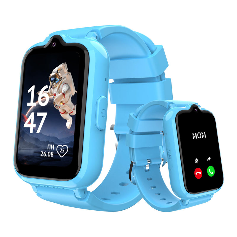 4G Kids Watch with GPS Tracker | Kids Smart Watch with Video & Voice Calling Alarm SOS Pedometer Calculator Camera HD Touch Screen School Mode, Gift Watches for Kid, Boys and Girls Age 8-12