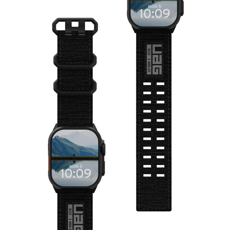 URBAN ARMOR GEAR UAG Compatible with Apple Watch Band iWatch Series Ultra 3/Ultra 2/Ultra/4-11/SE3/SE2/SE Metropolis Watch Strap 49/46/45/44mm Black/Black Titanium