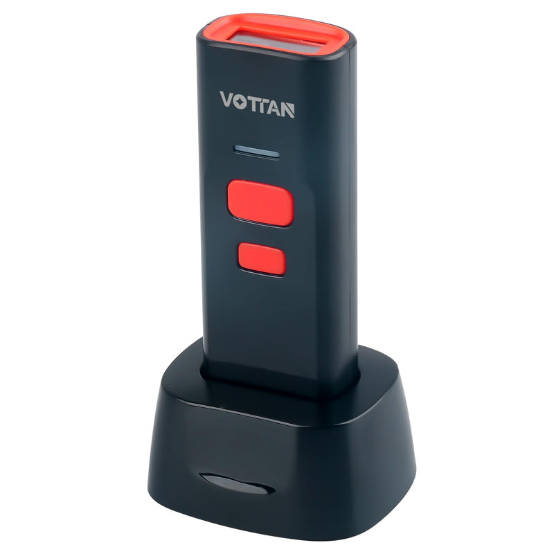 [AUSTRALIA] - VOTTAN Bluetooth QR Barcode Scanner with Charge Stand, 1D 2D PDF417 UPC Pocket Bar Code Reader, 3-in-1 Rechargeable Automatic Scan Wireless Barcode Scanner for POS, PC, iOS, Android 