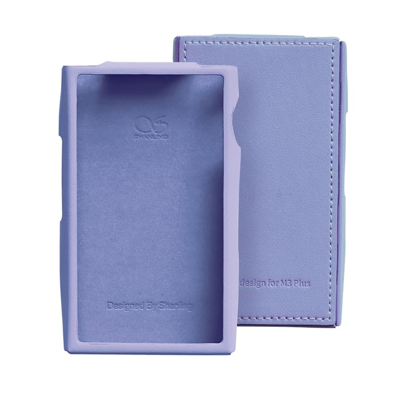 SHANLING M3 Plus Leather Case,SHANLING M3 Plus Digital Audio Player Special Protective Case,PU Leather Material (Purple) Purple