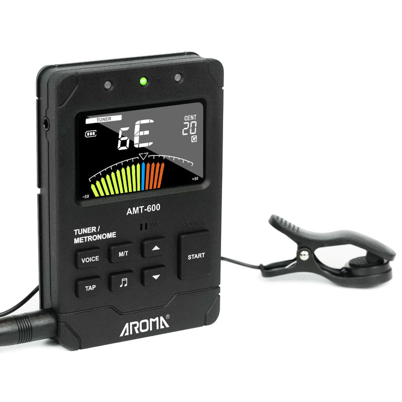 [AUSTRALIA] - Aroma Digital Metronome Tuner Rechargeable for All Instruments with Guitar Bass Violin Ukulele Chromatic and Wind Instruments Tuning Modes 
