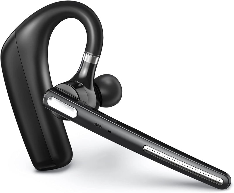 [AUSTRALIA] - Bluetooth Headset - Wireless Headset with Microphone 90 Days Standby/110 Hours Talktime, Bluetooth Earpiece for Cell Phone/PC Tablet/Laptop Computer, Headphones for Trucker/Driver/Business 