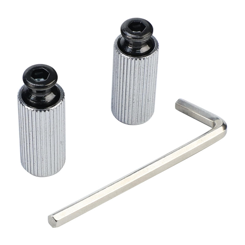 Electric Guitar Bridge Studs Anchors Black M6 Metric Thread Mounting Studs and Inserts Bushings Compatible with Modern American Standard Stratocaster Strat Guitar Bridges Replacement Parts Style A