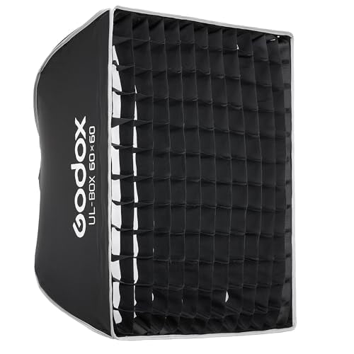 Godox 24"x24" Foldable Square Softbox, Quick Release Strip Soft Box 24"x24"