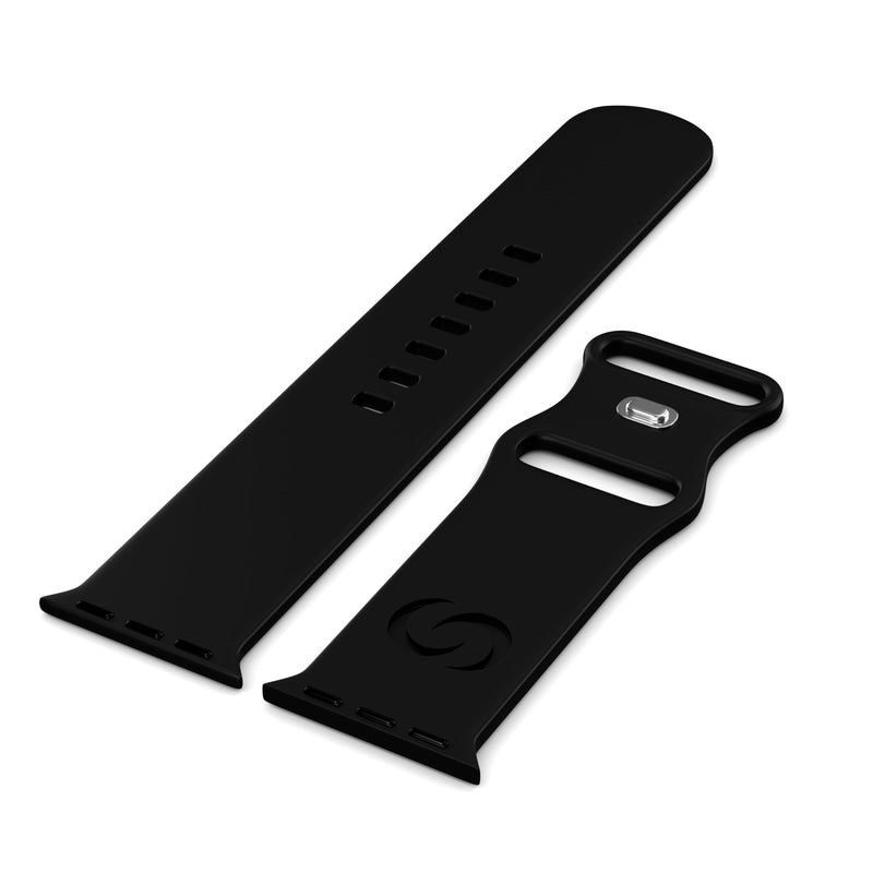 Contact Smart Silicone Apple Watch Band, Instant Sharing, Ultra Black | Digital Business Card, Compatible with most Android and iOS smartphones with dynamic profile updates 42-45mm