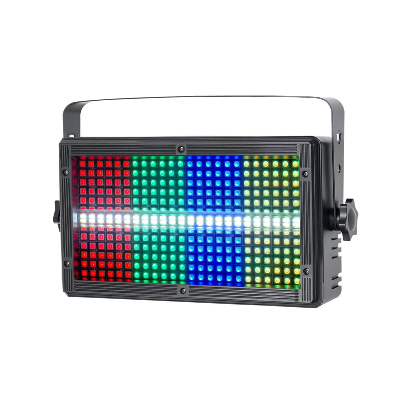 LED Stage Strobe Light, 8 Partition RGB 3-in-1 DMX512 Sound Activated Control Wall Wash Effects Lighting for dj Bar Disco Party Events Wedding Church