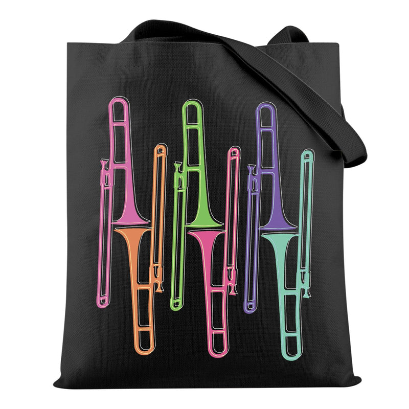 HOLLP Trombone Player Gift Trombone Musician Tote Bag Music Instrument Gift Music Lover Trombonist B