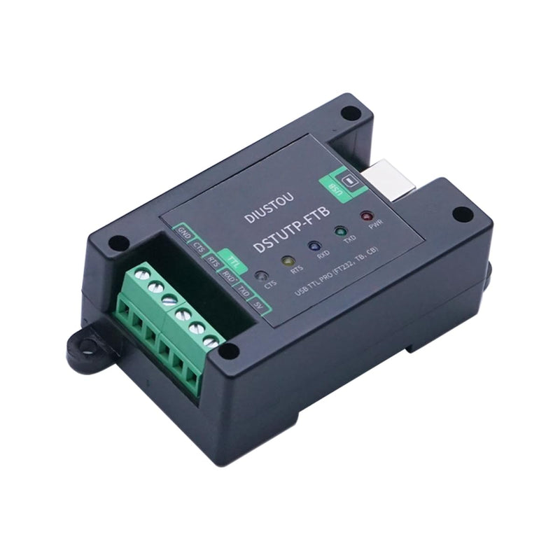 FT232 Chip USB to TTL Serial Module Bidirectional Conversion Power Isolation & Digital Isolation Transmit Data More Stable ABS DIN Case Easy Installation 3M Baud Rate Fast Speed