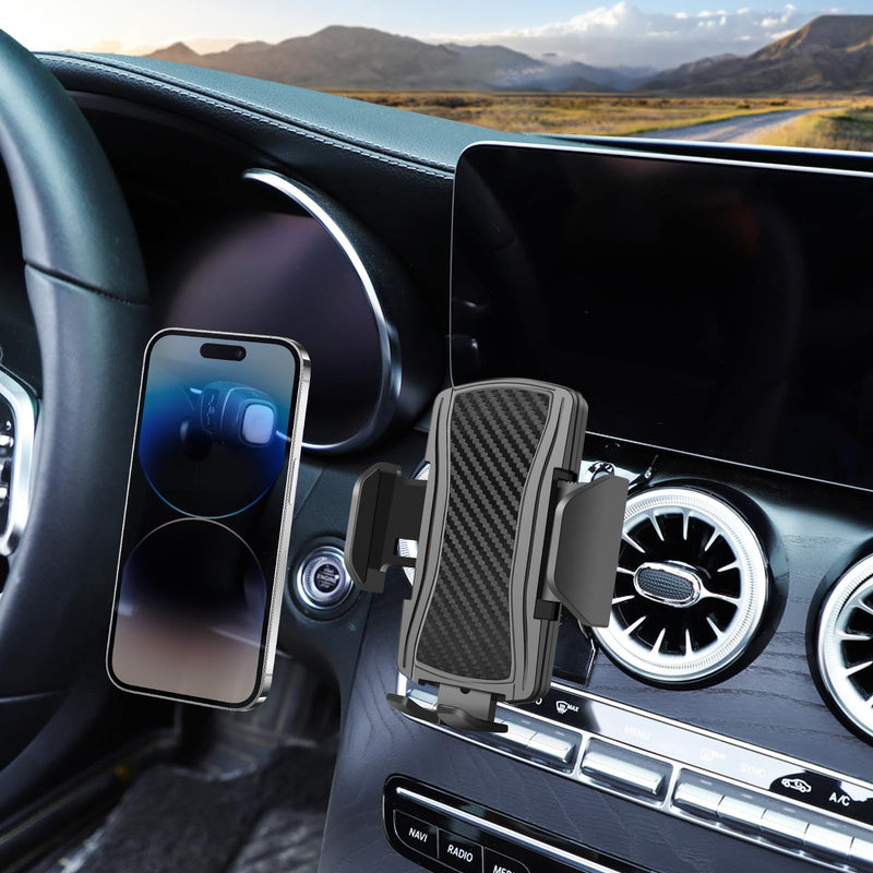 Car Phone Mount Fit for Mercedes Benz 2015-2021 C-Class & 2016-2022 GLC Phone Holder Navigation，for Cellphone Mobile Cradle Auto Accessories Bracket Anti-Shake，360 Degree Rotation，for All Cell Phones