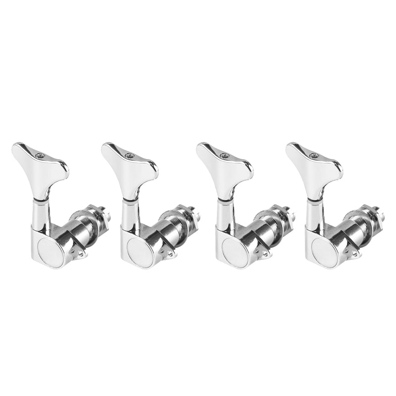 4 Right Inline Sealed Bass Tuners Tuning Pegs Keys Machine Heads Set for Precison Bass or Jazz Bass (Chrome) Right (×4) Chrome