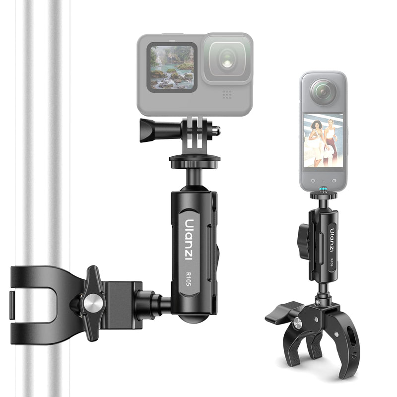 [AUSTRALIA] - ULANZI R105 Super Clamp Camera Mount with 360° Dual Ballhead Magic Arm, Sturdy Y-Shaped 3-Claw Camera Clamp Mount for GoPro Hero 13/12/11/10/9, Insta360 X5/X4, DJI Osmo Pocket 3/2 Action 5 Pro/4 