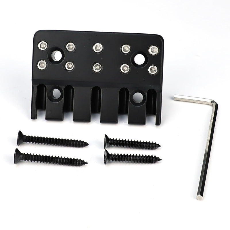 Guitar Bridge String Locks Black 5 String Bass String Locking Nut Headless Bass Guitar String Lock Brass String Locking for Headless Electric Bass Guitar Replacement Parts 5 String Lock
