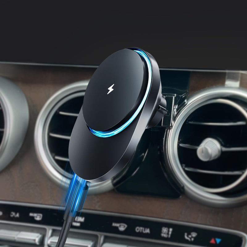 CLEC for Mercedes-Benz GLC-Class 2016-2022 C-Class 2015-2021 Magnetic Wireless Car Charger Phone Holder Mount for Benz GLC-Class 2016-2022 C-Class 2015-2021 15W Fast Charging Car Phone Holder Charger