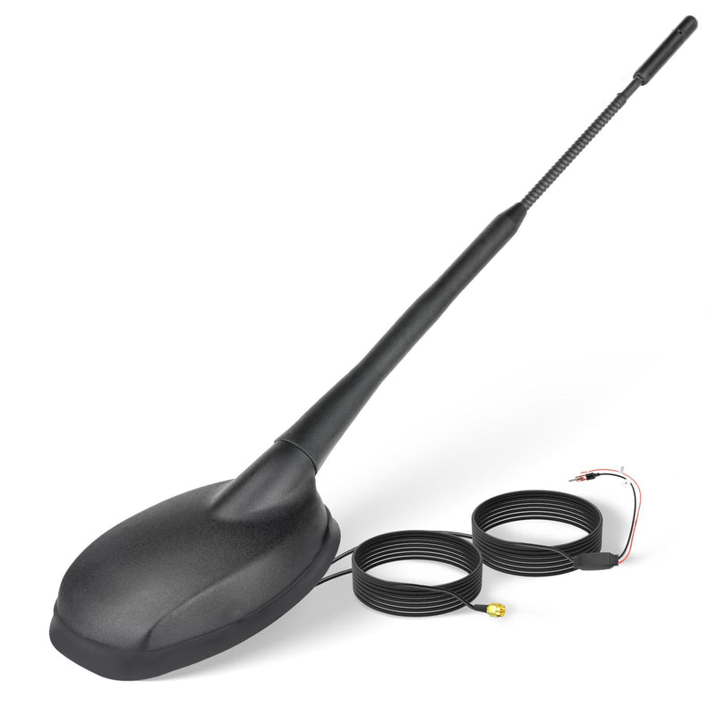[AUSTRALIA] - Eightwood FM/AM + GPS Car Combo Antenna, Amplified FM AM Radio Antenna and GPS SMA Antennae with 16.4 feet Cable for Car Truck SUV Marine Boat Radio Stereo Receiver Head Unit Navigation System 