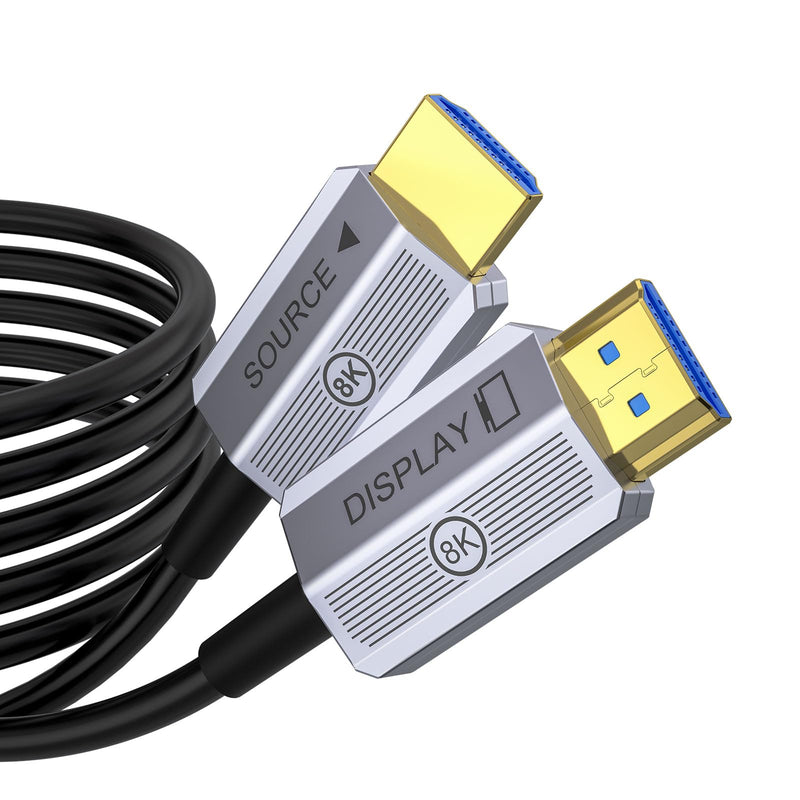 8K Fiber Optic HDMI Cable 100ft, 48Gbps Long HDMI 2.1 Cable 8K@60Hz/4K@120Hz, Ultra HD HDR, Directional (Source to Display), for PS5 4 3/Xbox/TV/Monitor/Laptop/Projector/Blu-ray