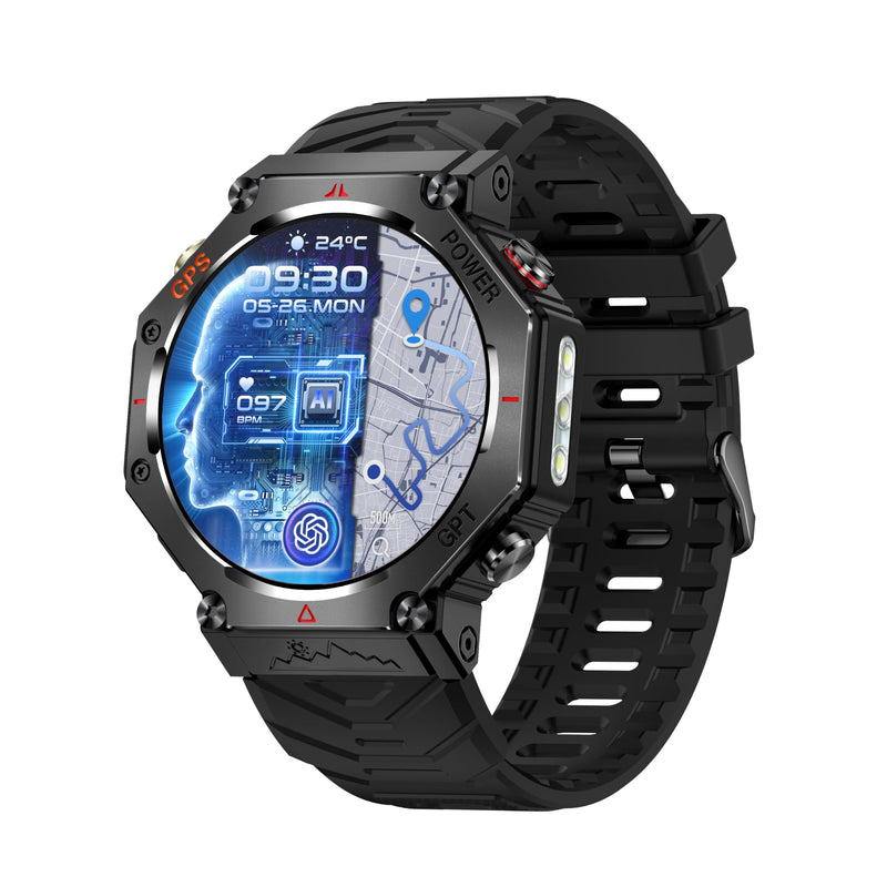 SW8(Black) 1.39" Stylish Smartwatch for Men, Bluetooth Calling, AI Voice Assistant, 107 Sport Modes, 3ATM Waterproof, Fashionable Design, Compatible with Android/iOS Black