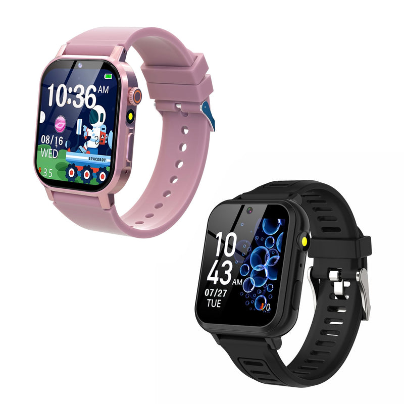 Phyulls Kids Smart Watch Gifts for Boys and Girls Age 3-12, HD Touch Screen Watches with Camera Video Alarm Music Pedometer Flashlight 12/24 hr Educational Toys Birthday Gifts for Kids