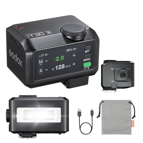 GODOX iT30 Pro F TTL mini TTL Wireless Camera Flash Compatible for Fuji Cameras,2.4G Wireless Touchscreen Flash,Built-in Lithium Battery (IT30 PRO F (Black)) IT30 PRO F (Black)