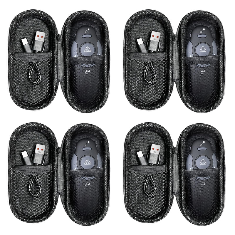 4 Unit Presentation Clickers, Wireless Presenter Remote with Case | 2‑in‑1 USB/Type C Receiver, Rechargeable, Red Laser Pointer PowerPoint Clickers for Mac/Windows/Linux, Google Slide/Keynote 4 Units Red Laser