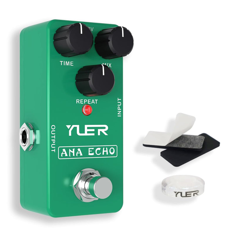 Guitar Delay Pedal, ANA Echo Delay Effect Pedal for Electric Guitar with Footswitch Cap Aluminum Case Delivers Warm, Clean and Smooth Delay Effects - True Bypass RS-10