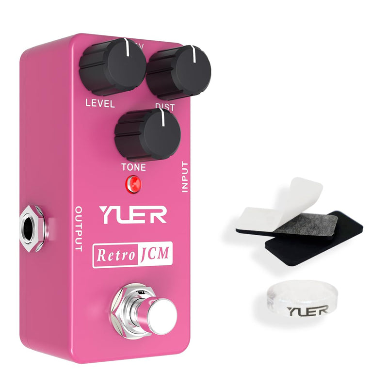 Distortion Pedal, Analog Retro JCM Distortion Effect Pedal for Electric Guitar with Footswitch Cap Aluminum Case - True Bypass RS-13