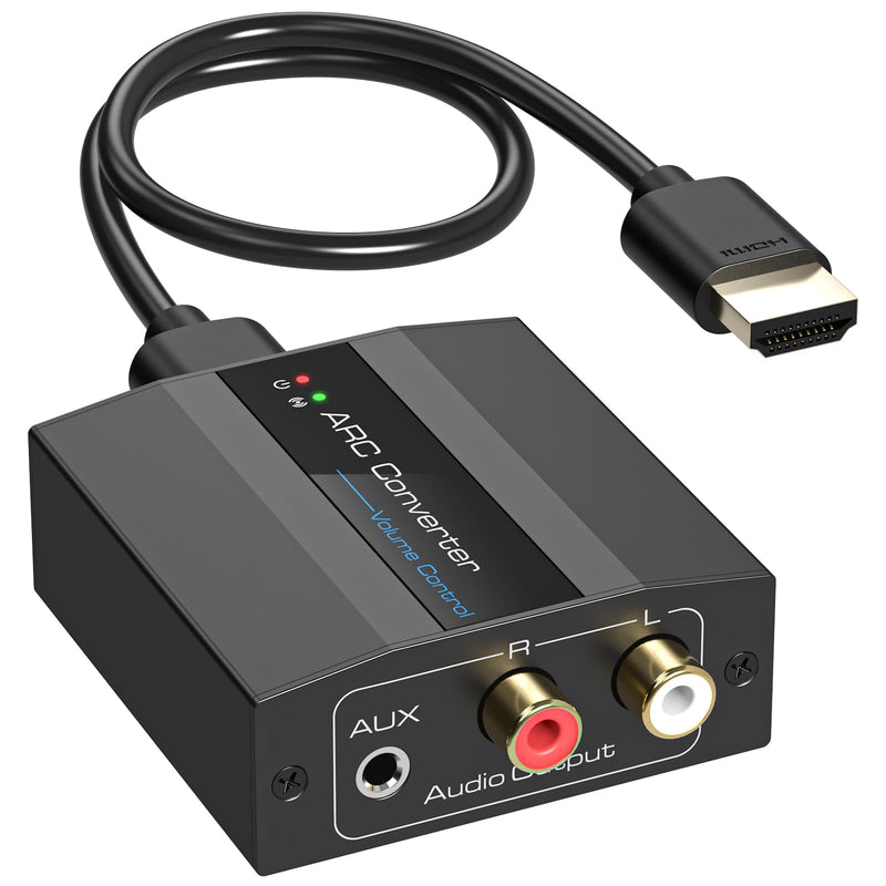 HDMI ARC Adapter 4K60Hz HDMI ARC Audio Extractor with 3.5mm and L R Stereo Audio for HDTV Soundbar Speaker Amplifier M HDMI ARC Adapter
