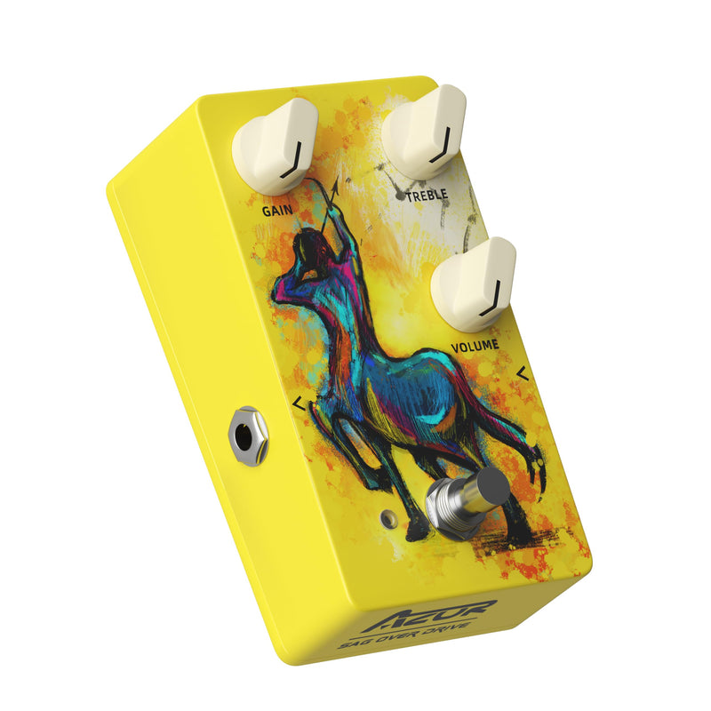 [AUSTRALIA] - AZOR SAG OVER DRIVE Analog Overdrive Pedal - True Bypass with Tilt-Angle Footswitch, High Gain Effects for Electric Guitar, 3-Knob Control (GAIN/VOLUME/TONE), DC9V Powered, Low Noise 