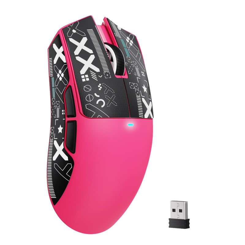[AUSTRALIA] - MAMBASNAKE Attack Shark X11SE Lightweight Wireless Gaming Mouse, Tri-Mode 2.4G/USB-C Wired/BT, 22K DPI, PAW3311 Optical Sensor, 59g, 5 Programmable Buttons, 300mAh Battery for PC/Mac((Berry-Griptape) Berry Red-Griptape 