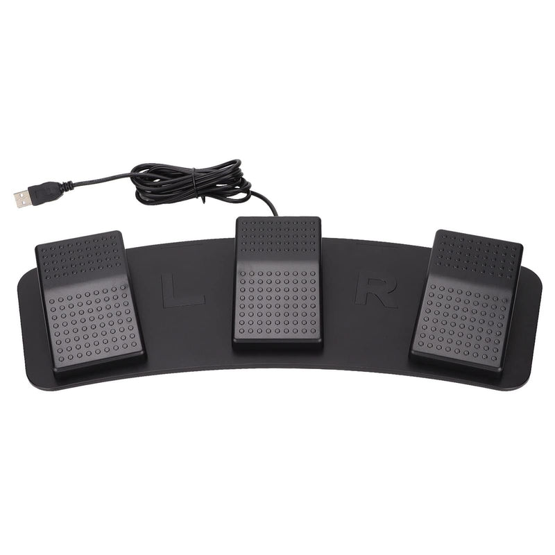 USB Triple Foot Switch Pedal, PC Foot Pedal Programmable Multifunctional Ergonomic Triple Gaming Foot Pedal for Video Game Office Equipment Contr