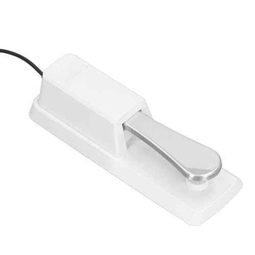 Pedal for Keyboard Piano, MIDI Digital Piano – White, Compatible with, and Most USB/MIDI Keyboards