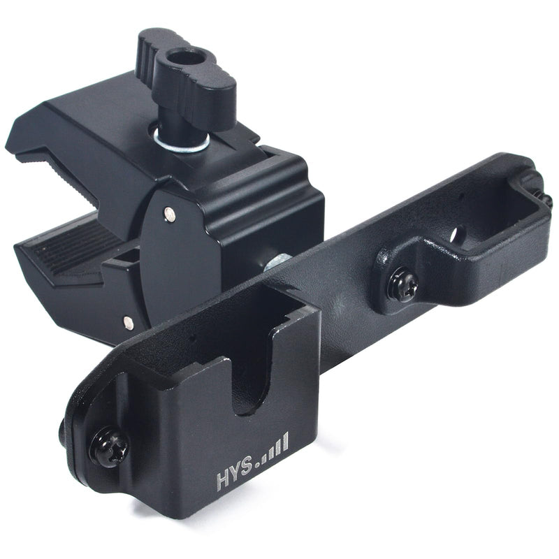 [AUSTRALIA] - HYS Radio & Speaker Mic Clamp Mount Holder - Quick Release for Uniden BC906W Wireless CB Microphone and Speaker, Marine Radio, Walkie Talkie, Police Scanner w/ Belt Clip & Knob Holder Base HYSZ10AL 