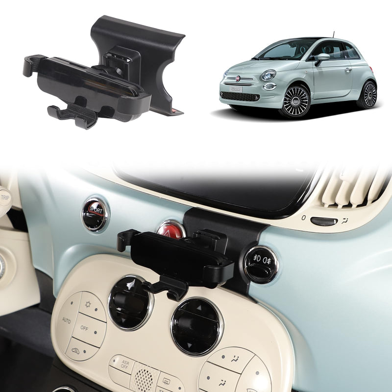 Car Center Console Cell Phone Holder Compatible with Fiat 500 2016-2023 Center Console Air Vent Under Phone Holder Adjustable 360 Rotation Vent Clip Fits for All Smartphones (Style B) Style B