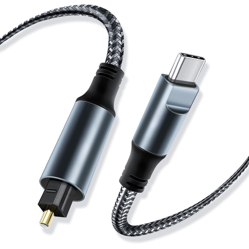 Kumiho Braided USB C to Optical Audio Cable 10Ft Unidirectional USB C to Toslink Optical for TV/Soundbar, Sony PS5,Speakers & Home Theater Systems