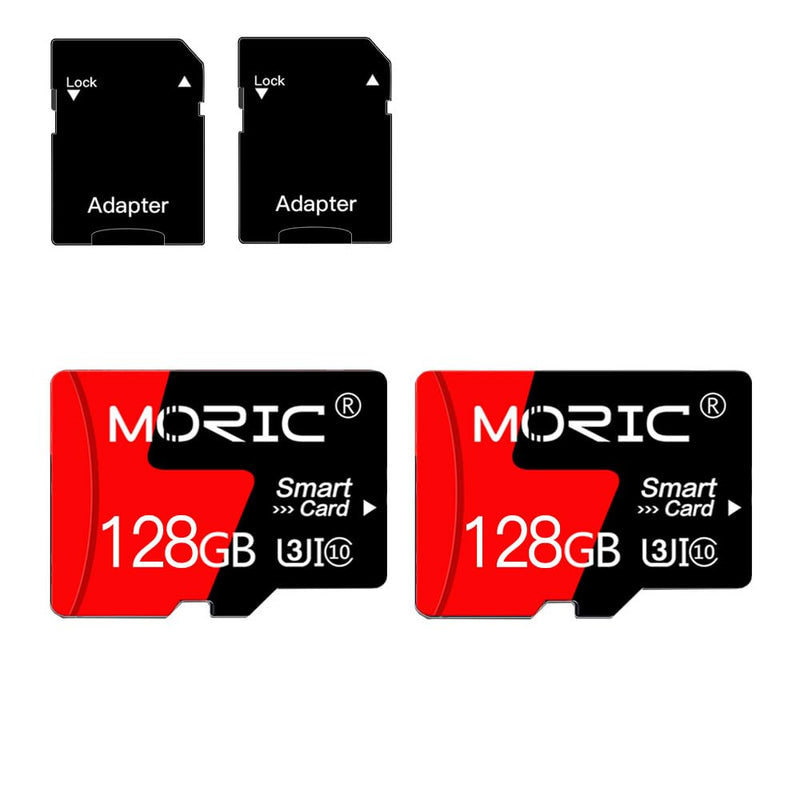 [AUSTRALIA] - MORIC 2 Pack 128GB Micro SD Card with Adapter High Speed Memory Card,C10 A1 Memory TF Card for Camera/Dash Cam/Smartphone/Tablet/Drone 128GB*2 