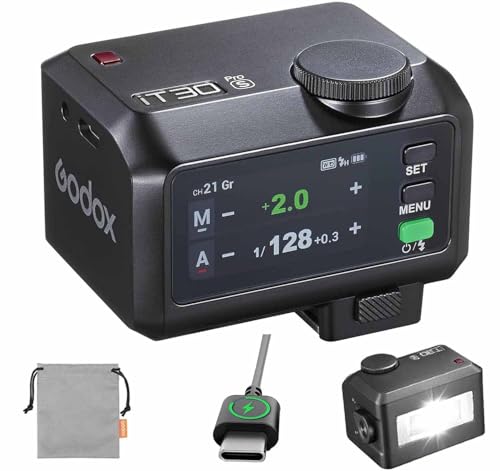 GODOX iT30 Pro IT30Pro S Mini Flash for Sony Camera, TTL Auto-Exposure, Touchscreen, 2.4G Wireless 1/8000 HSS Speedlight, 1.5s Recycle, 560 Flashes, Built-in Diffuser and Battery, USB-C Fast Charging