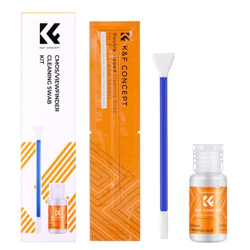 K&F CONCEPT APS-C Sensor Cleaning Kit,with 5 Pack Swabs,20ml Sensor Cleaner 16MM