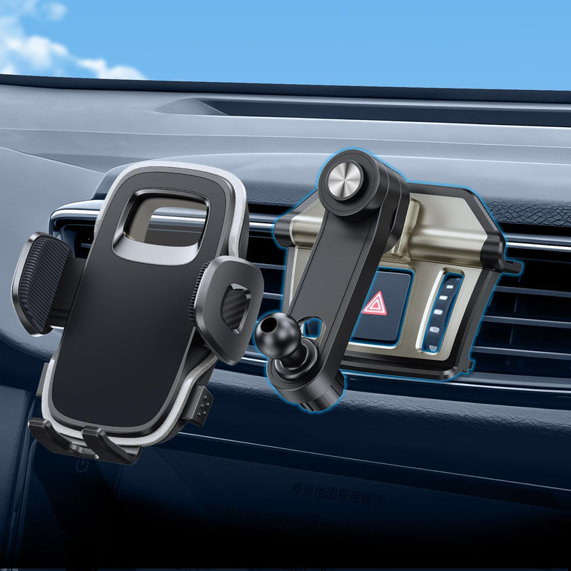 ELOHEI Custom Fit Phone Mount for Nissan Rogue with Custom Base | Specifically Design Car Phone Holder for Nissan Rogue 2014-2020 Accessories, for 4.7-7 in Phones (HE05) HE05 (with Extension Rod)