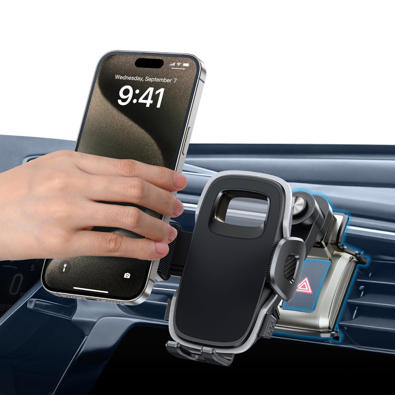 ELOHEI Custom Fit Phone Mount for Honda Civic with Custom Base | Specifically Design Car Phone Holder for Honda Civic 2016 2017 2018 2019 2020 2021 10th Gen Accessories HE05+Extension Rod
