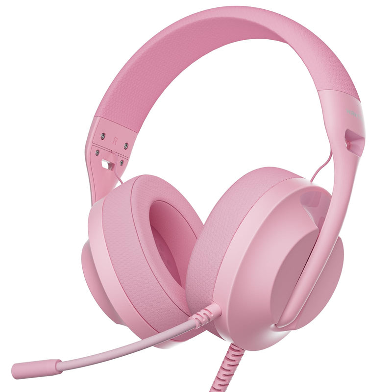 [AUSTRALIA] - WIRWTRU S30 Gaming Headset with Microphone,198g Lightweight Design, Wired Gaming Headphones for Xbox, Xbox Series X|S, PS5, PS4, Switch, PC, Noise Cancelling Mic, Soft Earmuffs (Pink) Pink 