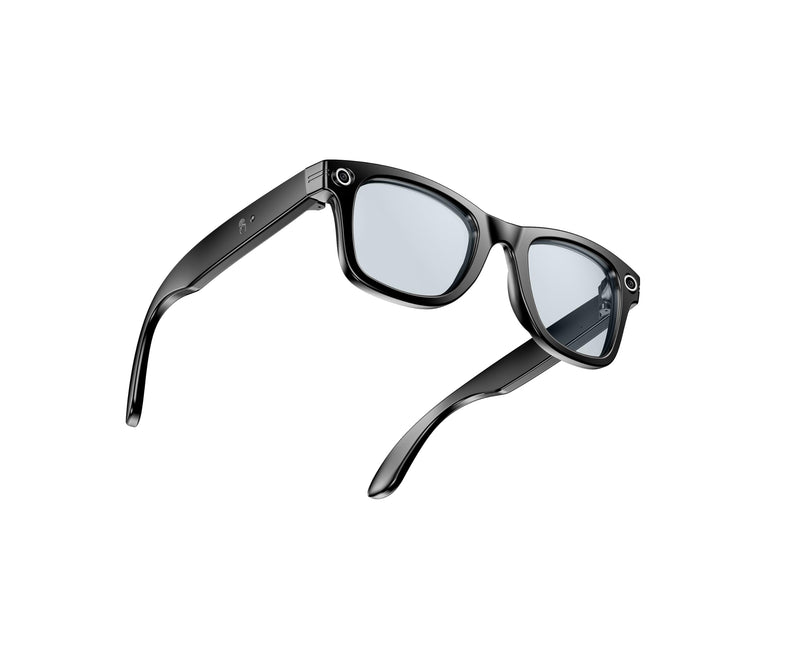 AI Smart Glasses with HD Camera- AI Photo Recognition and Interactive Dialogue, Noise-canceling, and Long Battery Life | Stylish Black Frame and Lenses (White) White