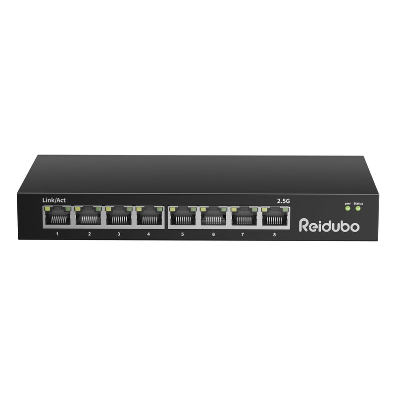 2.5gb Switch, 8 Port Ethernet Switch Unmanaged, 60Gbps Switching Capacity, Ideal for 2.5Gbps NAS/PC, 4K Video, Game Console, AP, Desktop Wall Mount, Fanless Design, Plug and Play Black3