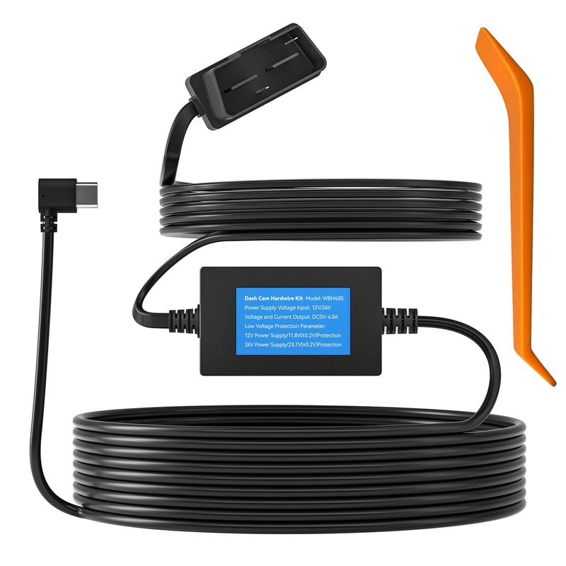[AUSTRALIA] - WOLFBOX USB C 4A OBD Hardwire Kit 11.48ft for All WOLFBOX Dash Cams, Converting 12V-24V to 5V, with Battery Drain Protection 